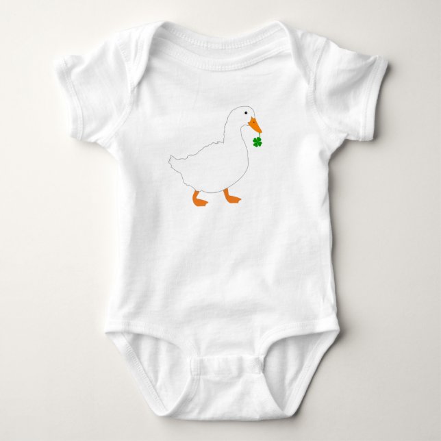 Cute duck design.  baby bodysuit (Front)