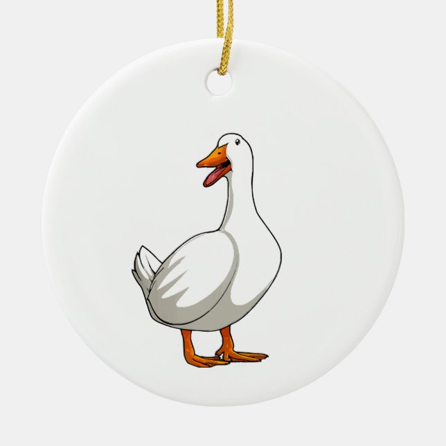 Cute Duck Design Men Waterfowl Bird Pet Duck Lover Ceramic Ornament (Front)