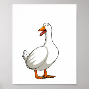 Cute Duck Design Men Waterfowl Bird Pet Duck Lover Poster