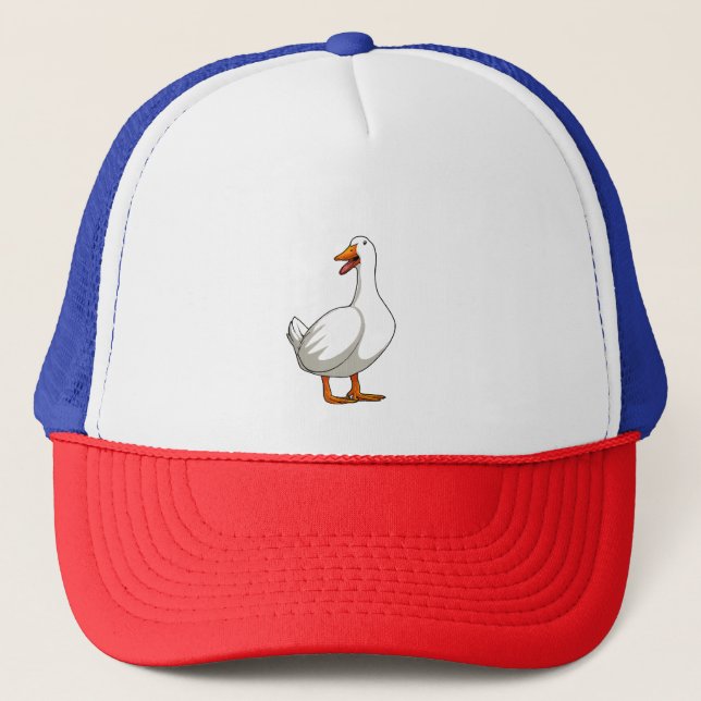 Cute Duck Design Men Waterfowl Bird Pet Duck Lover Trucker Hat (Front)