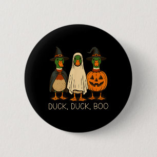 Cute Duck Duck Boo Funny Spooky Goose Halloween Fa 6 Cm Round Badge