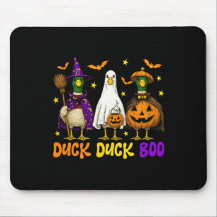 Cute Duck Duck Boo Funny Spooky Goose Halloween Fa Mouse Pad
