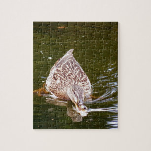 Cute Duck Feeding Jigsaw Puzzle