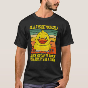 Cute Duck For Men Women Kids Aquatic Bird Rubber D T-Shirt