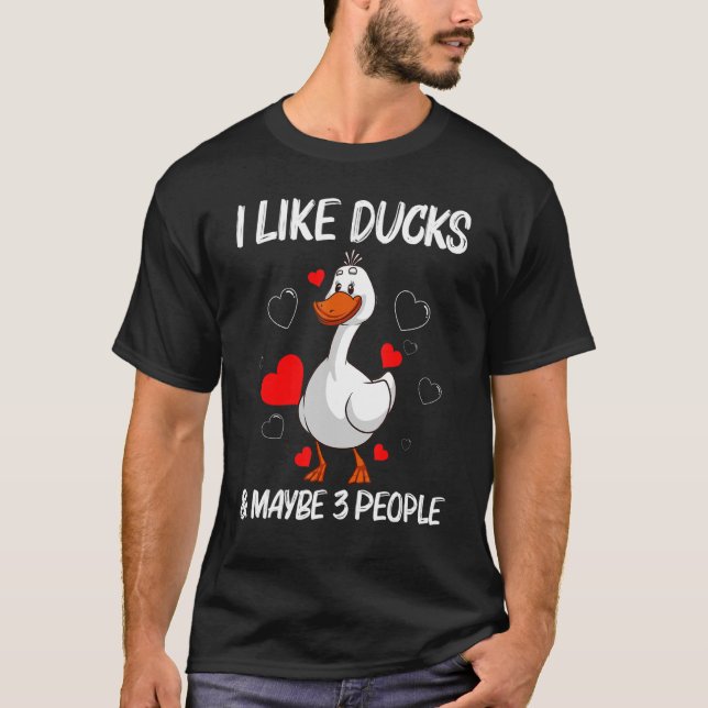 Cute Duck For Men Women Kids Duck Farmer Farm   T-Shirt (Front)