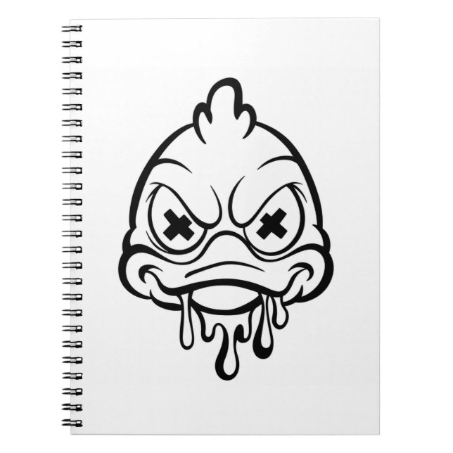 Cute Duck Illustration Notebook (Front)