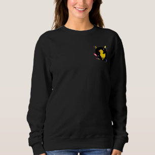 Cute duck impossible design graphic design font , sweatshirt