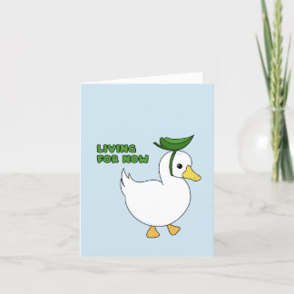 Cute Duck Living for Now Holiday Card