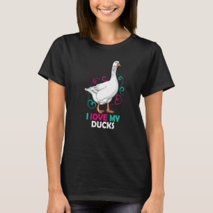 Cute Duck Love My Ducks Birds Vintage Ducks T-Shirt
