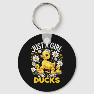 Cute Duck Lover Just A Girl Who Loves Ducks Key Ring