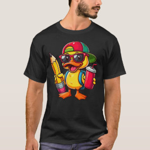 Cute Duck Lover Pencil Back to School Kids Boys Gi T-Shirt