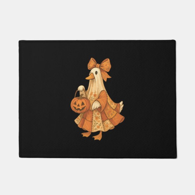 Cute Duck Patchwork Halloween Party Doormat (Front)