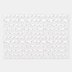 Cute Duck Pattern Wrapping Paper Sheet