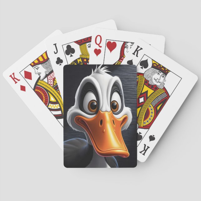 Cute duck. playing cards (Back)