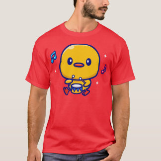 Cute Duck Playing Drum T-Shirt