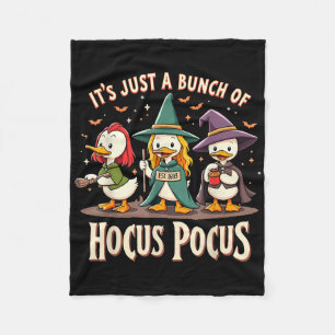 Cute Duck Trio Witchy Hocus Pocus Halloween Magic Fleece Blanket