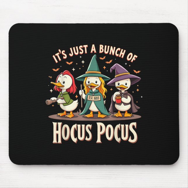 Cute Duck Trio Witchy Hocus Pocus Halloween Magic  Mouse Pad (Front)