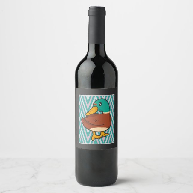 Cute Duck Wine Label (Front)