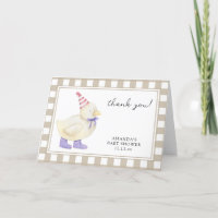 Cute duckling baby shower thank you