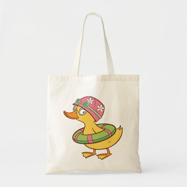 Cute Duckling Cartoon – Kids Tote Bag (Front)