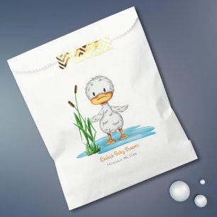 Cute duckling gender neutral baby shower  favour bag