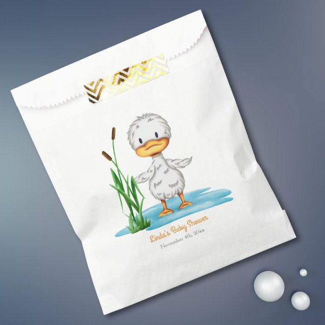 Cute duckling gender neutral baby shower  favour bag (Creator Uploaded)