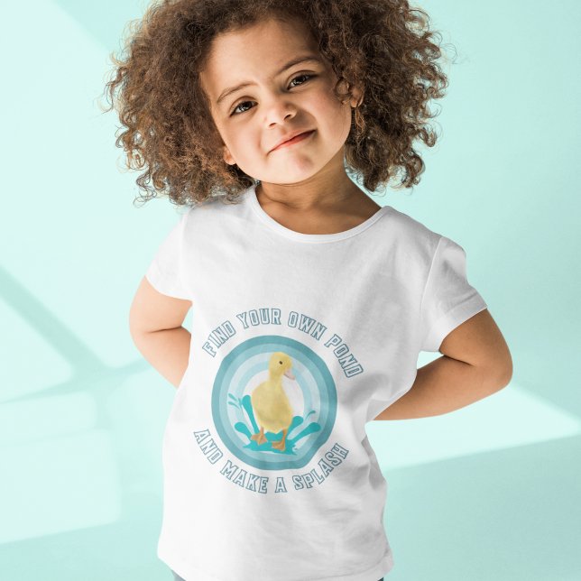 Cute Duckling Make a Splash Toddler T-Shirt (Creator Uploaded)