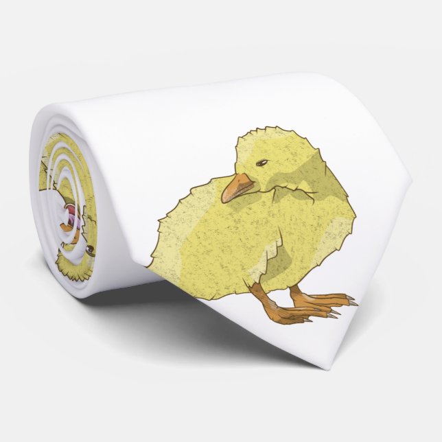 Cute duckling pattern tie (Rolled)