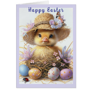 Cute Duckling Straw Hat Butterfly Ladybug Eggs