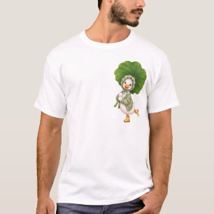 Cute Duckling with Leaf Umbrella – Whimsical Sprin T-Shirt