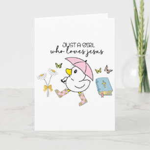 Cute Ducks Just A Girl Who Loves Jesus Christian E Card