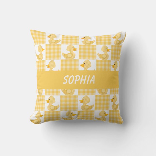 Cute Ducks (Yellow) Cushion (Front)