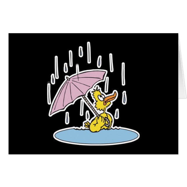 cute ducky with umbrella (Front Horizontal)