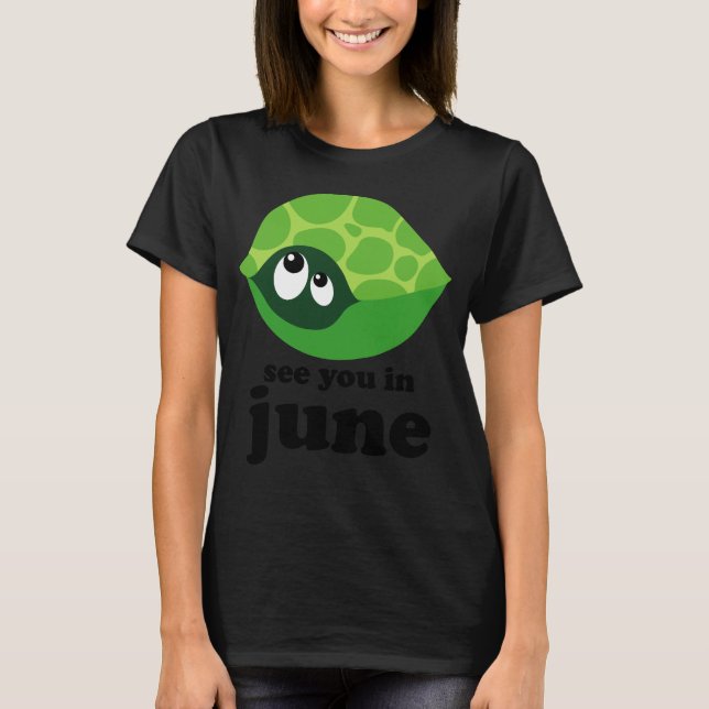 Cute Due In June Maternity T-shirt (Front)