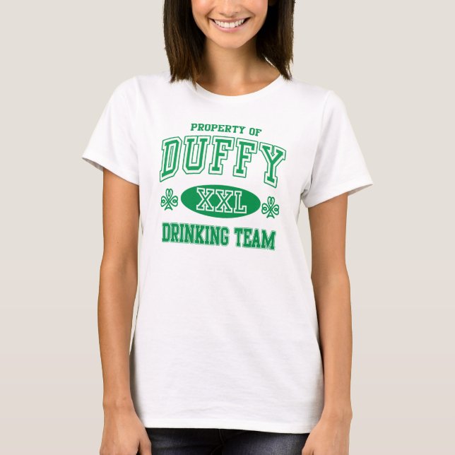 Cute Duffy Irish Drinking Team T-Shirt (Front)