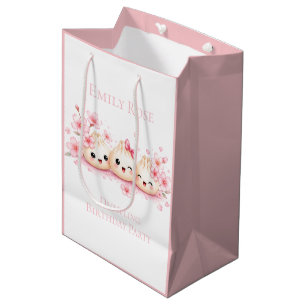 Cute Dumpling Girl Birthday Party Medium Gift Bag