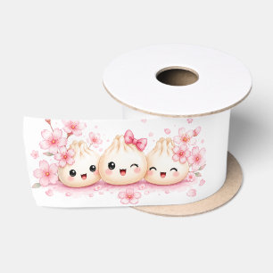 Cute Dumpling Girl Birthday Party Satin Ribbon