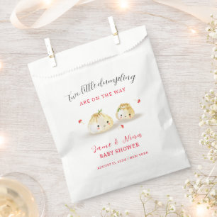 Cute Dumpling Mushroom Twin Baby Shower  Favour Bag