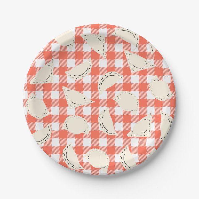 Cute Dumplings Paper Plates (Front)