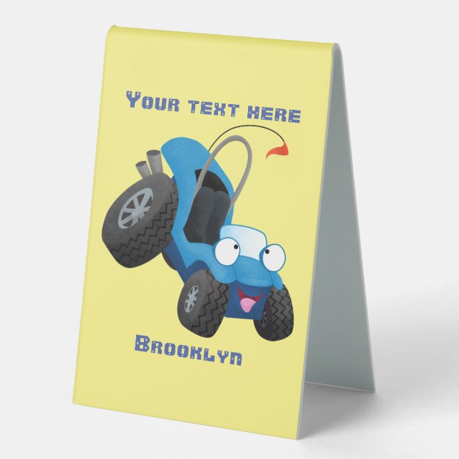 Cute dune buggy off road vehicle cartoon  (Front)
