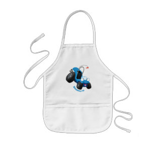 Cute dune buggy off road vehicle cartoon kids apron
