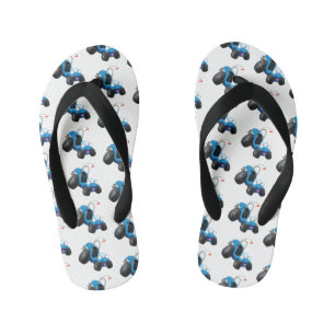 Cute dune buggy off road vehicle cartoon kid's thongs
