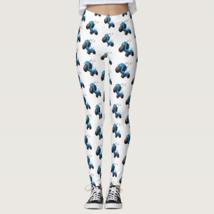 Cute dune buggy off road vehicle cartoon  leggings