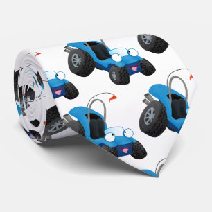 Cute dune buggy off road vehicle cartoon tie