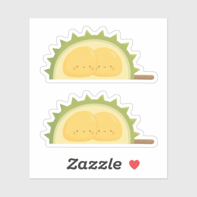 Cute Durian Fruit Hugging Seeds Doodle (Sheet)