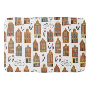 Cute Dutch Houses - Amsterdam canal house Bath Mat