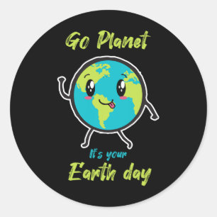 Cute Earth Day 2025 Happy Earth Day 2025 Classic Round Sticker