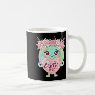 Cute earth day 2026 planet floral for girls women  coffee mug