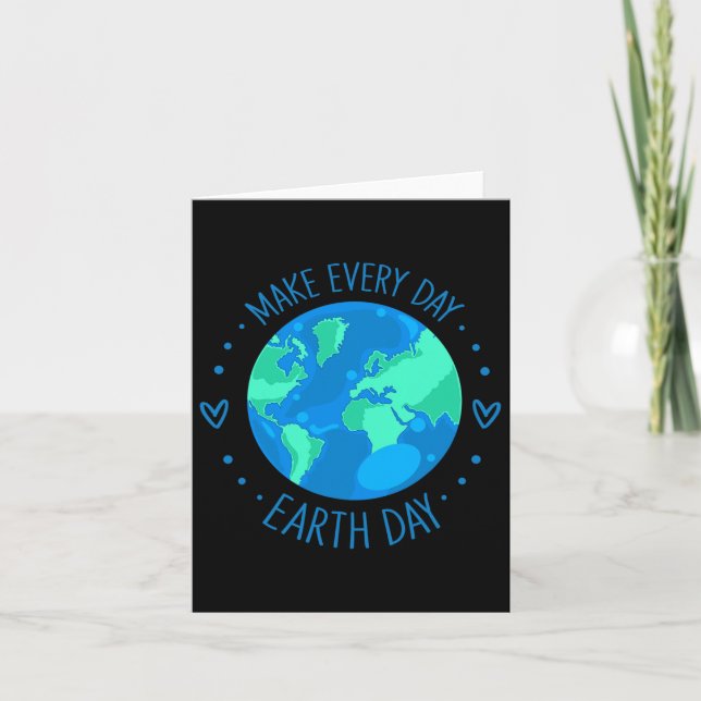 Cute Earth Day Everyday  Card (Front)