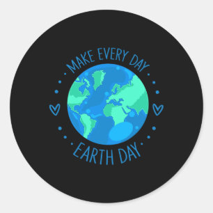 Cute Earth Day Everyday Classic Round Sticker